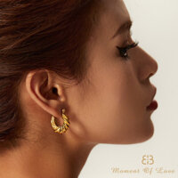 Khuyên tai vòng xoắn bằng thép không gỉ, trang sức tai hình học bằng titan