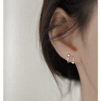 Khuyên tai xoắn basic bạc 925 cao cấp