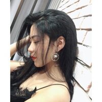 Khuyên tròn móc tròn đá hình cây dừa