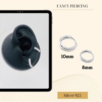 Khuyên Vòng Bạc 925 Mạ Bạch Kim