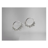 Khuyên vòng mix đá thép y tế MS11