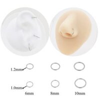 Khuyên Vòng Tai, Mũi Bật Khấc Titanium F136 Cá Tính