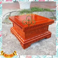 Kỉ đục gỗ Hương-Đế vuông chân loa cao 20cm mặt vuông 20,25,30,35
