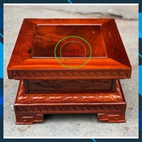 Kỉ đục gỗ Hương - Đô n vuông chân loa kê tượng cao 20cm