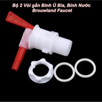 [KIADO] Bộ 2 Vòi gắn Bình Ủ Bia, Bình Nước Brouwland Faucet (Loại Tốt)