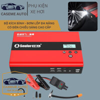 Kích Bình Ô Tô, Bộ Kích Ắc Quy Ô Tô Đa Năng 4IN1 Soulor Kích Điện Ô Tô, Bơm Lốp Ô Tô, Sạc Dự Phòng, Đèn Pin