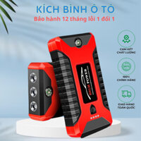 Kích bình ô tô, Bộ kích bình xe hơi, Bộ kích điện khẩn cấp bình ắc quy cao cấp kiêm sạc dự phòng đèn led, bảo hành 12 TH