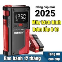 Kích bình ô tô monacar, bơm lốp ô tô kích bình ắc quy oto, 14.000 MAH đa năng, bảo hành 12 tháng