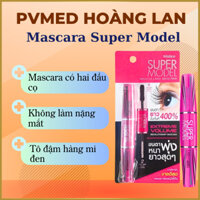 Kích dài mi 4x với sợi carbon Mascara 4D 2 in 1 Mistine Super model Miracle Lash Thái Lan