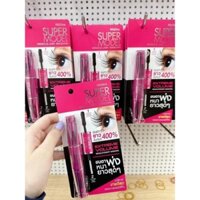 Kích dài mi 4x với sợi carbon Mascara 4D 2 in 1 Mistine Super model Miracle Lash Thái Lan