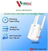 Kích sóng Wifi 3 râu Mercusys MW300RE chuẩn N 300Mbps, Cục hút Wifi cực mạnh- Repeater Wifi - Hàng Chính Hãng