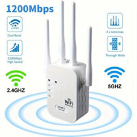 Kích sóng Wifi 4 râu tốc độ cao 1200mpbs 5G / 2.4G 300Mbs. Mở rộng vùng phủ sóng, cải thiện tốc độ mạng Wifi HOT