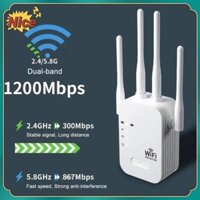 Kích sóng Wifi 4 râu tốc độ cao 1200Mbs. Mở rộng vùng phủ sóng, cải thiện tốc độ mạng Wifi, Có cả phát Wifi từ dây Lan