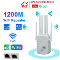 Kích Sóng Wifi 6 Râu Tốc Độ Cao 1200mbps Phát Xuyên Tường Kết Nối Xa Mở Rộng Vùng Phủ Sóng TECHTOP