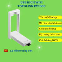 Kích sóng wifi chuẩn N 300Mbps totolink ex200u usb mở rộng sóng wifi chính hãng - hàng xả kho không bảo hành - Hàng mới