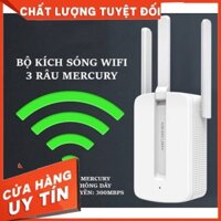 Kích sóng wifi Mercury 3 râu MW301RE – Tốc độ 300Mbps cực mạnh cắm trực tiếp ổ điện