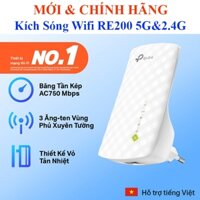 Kích sóng wifi xuyên tường tốc độ lên đến 750Mbps băng tần kép 5G&2.4G RE200 AC750  Xiaomi AC1200