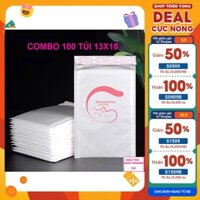Kích Thước 13x18 -100 chiếc Túi Bóng Khí Gói Hàng Niêm Phong Chống Sốc Màu Trắng,Màu Hồng,Bì Thư Giấy Kraff