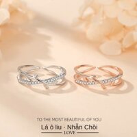 Kích thước có thể điều chỉnh S925 Nhẫn bạc Moissanite Trang sức Nhẫn nữ Quà tặng nữ nhẫn bạc nữ đẹp S01