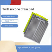 Kích thước lớn nhỏ silicone sọc silicone thoát nước mat bàn bếp chống trượt nồi chịu nhiệt độ cao mat bộ lọc nước mat