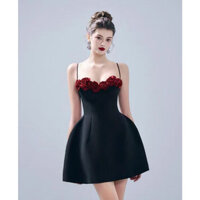 Kích Thước Lớn Pháp Hoa Trang Trí Nẹp Váy Sling Mùa Hè Phong Cách Mới Nhỏ Cá Tính Sang Trọng Tính Khí Váy Đẹp