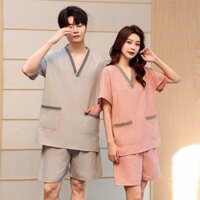 Kích Thước Lớn Tắm Quần Áo Xông Hơi Tre Quần Áo Trị Liệu Chân Mồ Hôi Hơi Nước Quần Áo Da Mềm Mại Cotton Phù Hợp Với Nữ Yukata Nam 12.31 Quần Áo Gia Đình