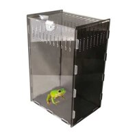 Kích Thước Lớn Trong Suốt Acrylic Bò Sát Trường Hợp Rõ Ràng Màu Đen Tarantula Vỏ Bể Cho Côn Trùng Nhện Cricke