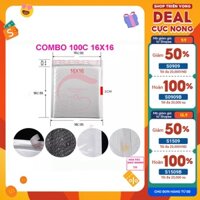 Kích Thước16x16 -100 chiếc Túi Bóng Khí Gói Hàng Niêm Phong Chống Sốc Màu Trắng-Miumeoshop0987