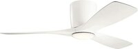 Kichler 300032MWH Volos, 48'' Ceiling Fan with LED Lights & Wall Control, Matte White