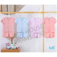 [KID HOUSE]  [] Bộ cộc tay cài giữa sợi tre siêu mềm mịn HAKI - BB001