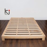 [KID169] Giường gỗ thông nhập khẩu1,4x2m, giường pallet chân cao