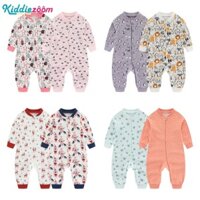 Kiddiezoom 0-24 Tháng Tuổi Áo Liền Quần Cho Bé 2 Chiếc Sơ Sinh Bé Trai Bé Gái Jumpsuit 100% Cotton Bộ Đồ Ngủ Trẻ Sơ Sinh In Hình Hoạt Hình bodysuit