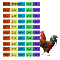 Kiddove 100 Chiếc Nhẫn Chân Gà, Thẻ Đánh Dấu Gà Bằng Nhựa Có Thể Điều Chỉnh Chân Gà, Vịt Ngỗng Trung Bình Chim Gia Cầm Chân Snap Ratchet Clip