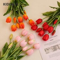 Kiddove Hoa Giả, Bó Hoa Tulip 5 Đầu Cảm Ứng Thật, Hoa Nhân Tạo Silicon Cao Cấp Lãng Mạn