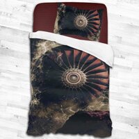 Kidhome Children Bedding Sets 2 Piece, Jet-Engine Quilt Sets Bed Cover Set, Bedding Set with 1 Pillow Cover 53"x79"