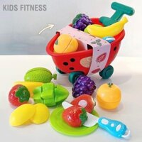 Kids Fitness Đồ chơi cắt trái cây cho trẻ em Cắt rau Tương tác nhập vai Nhà bếp Nấu ăn Bộ đồ