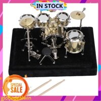 Kids Jazz Drum Set Miniature Musical Instrument Replica Mini Ornaments SPS