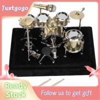 Kids Jazz Drum Set Miniature Musical Instrument Replica Mini Ornaments