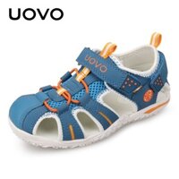 KIDS SHOES Giày Sandal bé trai UOVO sử dụng lót đế định hình bàn chân bẹt Dép Rọ Thể Thao bít mũi 2 đến 12 tuổi ST36
