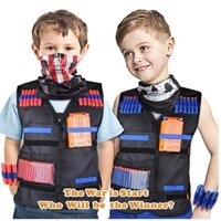 KIDS VEST SUIT KIT SOFT BULLET SET FOR NERF GAME UNDERSHIRT TACTICAL MAGAZINE ACCESSORIES TOYS GAME PLAYING WEAR