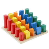 Kids Wooden Geometric Toys Shape Color Cognition Hand Eye Coordination Training Early Educational Puzzle Toys