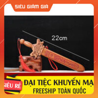 Kiếm gỗ đào thất tinh bát quái 22cm