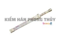 Kiếm Hán Phong Thủy Hoạ Tiết Mã Não Kim Loại Nâu Pha Trắng 29Cm
