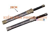 Kiếm Hán Phong Thủy Hoạ Tiết Mã Não Nâu Bạc Cổ - Nâu Đồng 29Cm