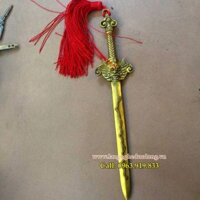 Kiếm phong thủy bằng đồng đúc, mẫu kiếm cỡ nhỏ mặt hổ phù, kiếm 38cm
