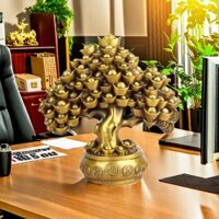 Kiếm tiền Cây kiếm tiền thỏi vàng Máy tính tiền Phòng khách Văn phòng Trang trí máy tính để bàn Hoặc