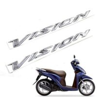 (kiễm tra khi nhân)Bộ tem chữ nổi dòng xe VISION  2 chữ xi xịn