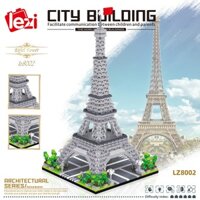 Kiến trúc thế giới Khối xây dựng Mini Pháp Paris Tháp Eiffel Mô hình thành phố DIY Gạch kim cương Mini Đồ chơi làm quà tặng