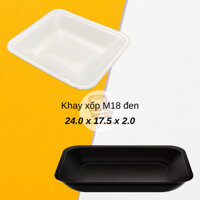 KIỆN TRUNG 500 KHAY XỐP (M18) ĐEN ,Khay đựng thực phẩm, nóng, cấp đông, giá rẻ, bán sỉ giá tốt.