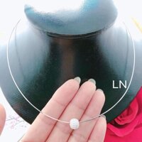 Kiềng bạc nữ mặt cầu nhỏ xinh KB0471